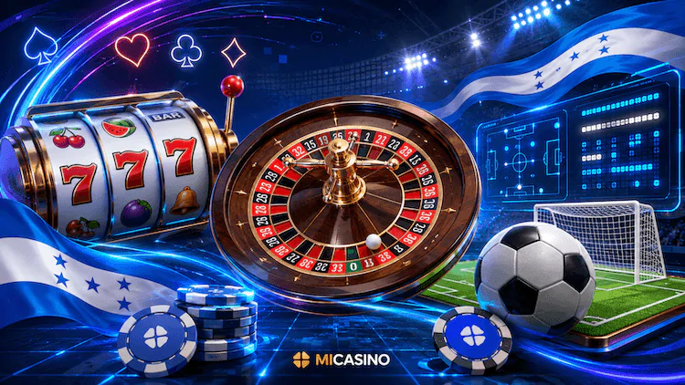 Juegos de MiCasino Honduras con tragamonedas, ruleta y apuestas de fútbol.