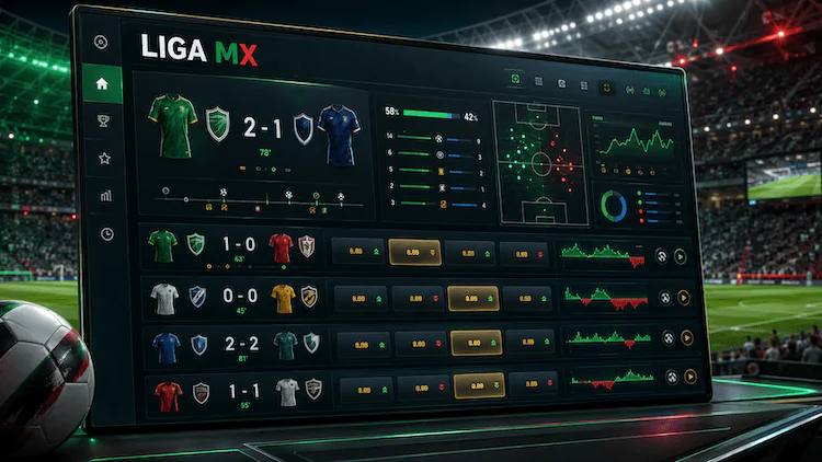 Apuestas de fútbol de la Liga MX con cuotas, resultados y estadísticas en vivo en MiCasino México.