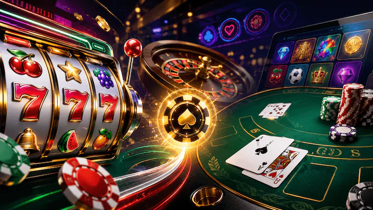 Variedad de juegos de MiCasino México con tragamonedas, ruleta y juegos de mesa.