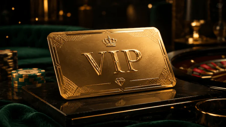Tarjeta VIP dorada de MiCasino México que representa beneficios y recompensas exclusivas.